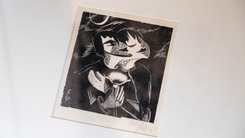 Liebespaare sind ein häufiges Motiv der Druckgrafiken von Willy Schmidt ...