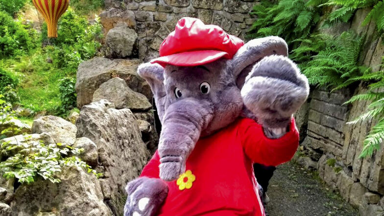Benjamin Blümchen, der witzige Elefant aus Hörspielen und Zeichentrickfilmen, kommt in den Miniaturpark „Die kleine Sächsischen Schweiz“ in Dorf Wehlen.