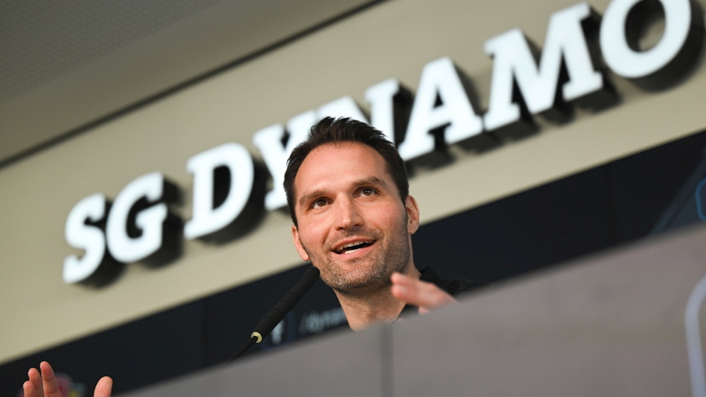 Guerino Capretti ist bei Dynamo Nachfolger von Alexander Schmidt. Auf der Pressekonferenz wurde er am Mittwoch vorgestellt.