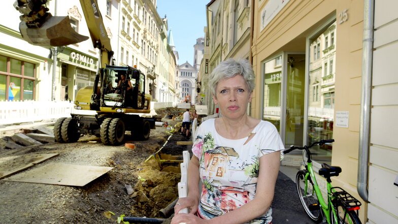 Zittau: Wie die Händler mit der Baustelle leben