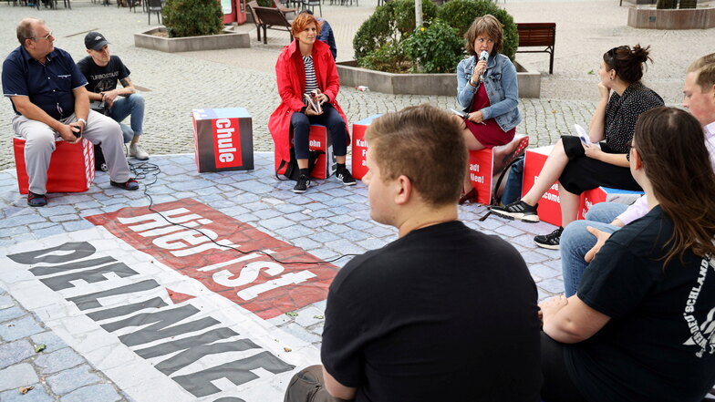 Riesa: Linke mit Aktion am Mannheimer Platz