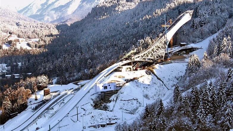 Sprungschanze Garmisch-Partenkirchen: Auf der Anlage am Gudiberg wird jedes Jahr das Neujahrsspringen der Vierschanzentournee ausgetragen.