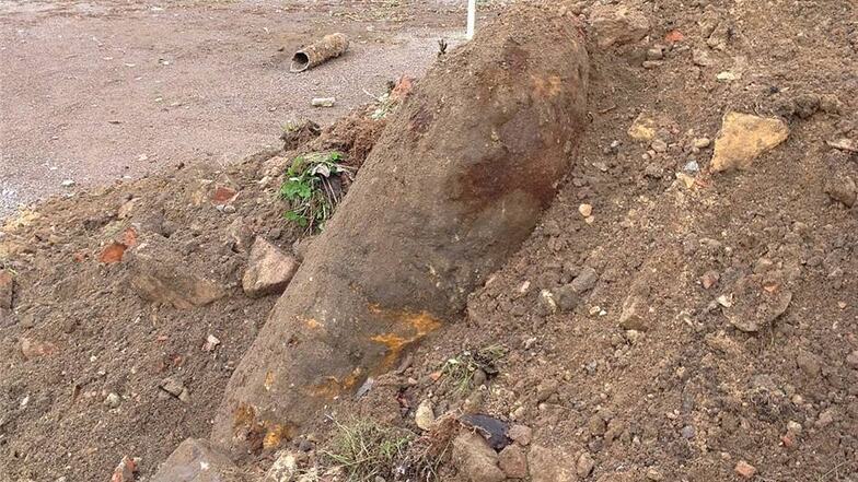 Diese Fliegerbombe war auf einer Baustelle an der Augsburger Straße gefunden worden.