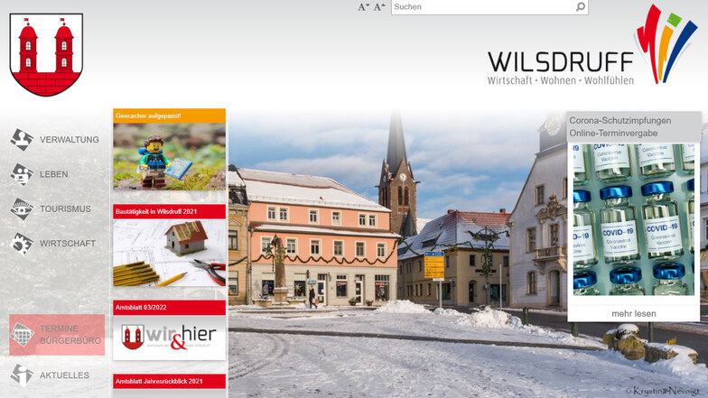 Wilsdruff will Homepage erweitern