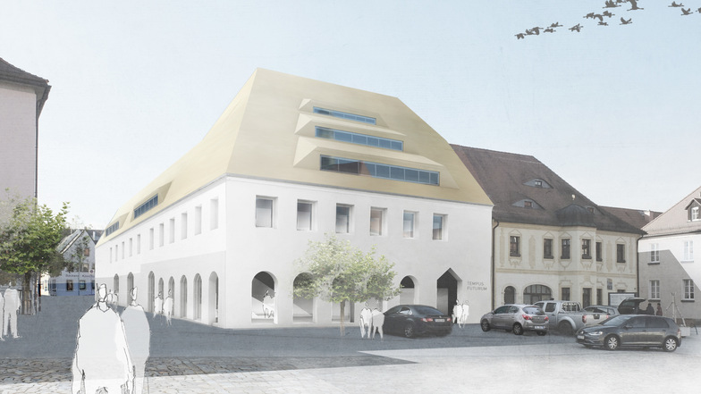 So soll das Gebäude am Markt 23/24 als neues Stadtmuseum laut der aktuellen Pläne der Motorplan Architekten BDA aus Weimar aussehen.
