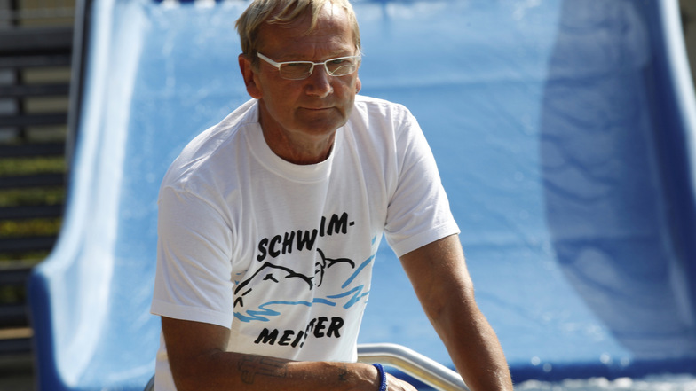Schwimmmeister Michael Queißer blickt auf eine sehr gute, aber nicht rekordverdächtige Saison im Löbauer Herrmannbad zurück.