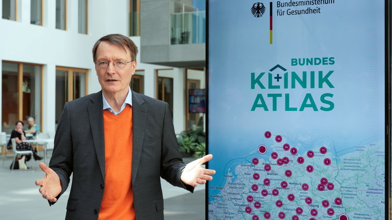 Gesundheitsminister Karl Lauterbach hat den Bundes-Klinik-Atlas vorletzte Woche vorgestellt.