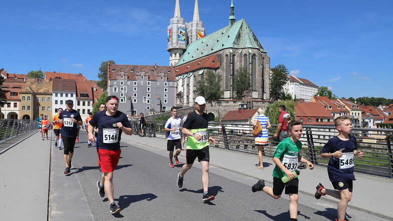 Damals wurde noch grenzüberschreitend von Görlitz nach Zgorzelec gelaufen: Europamarathon 2019.