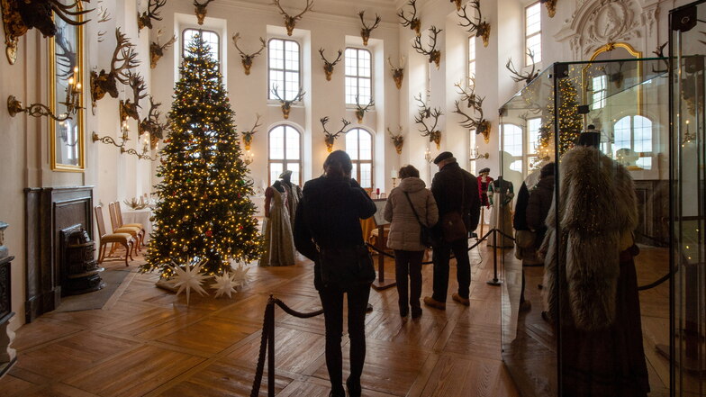 Schloss Moritzburg ist ein Jagdschloss – das ist auch in der Aschenbrödel-Ausstellung nicht zu übersehen.