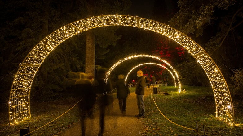 Obwohl die Installationen des Christmas Garden im Schlosspark stehen, muss das Lichtspektakel bis mindestens 13. Dezember geschlossen bleiben.