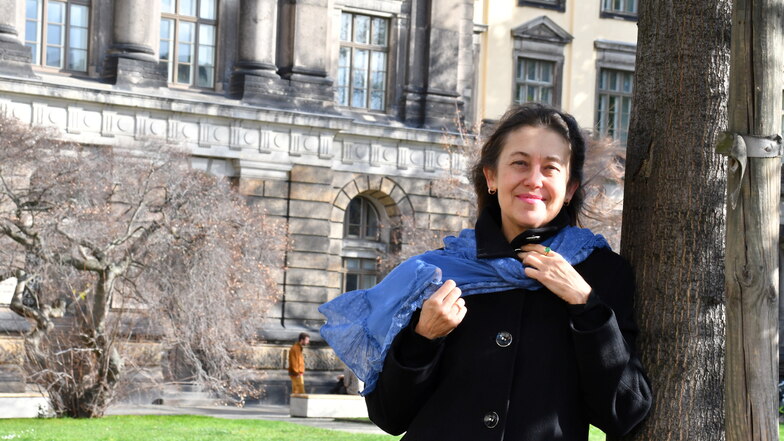 Adelina Yefimenko hält bis zum Ende des Jahres Vorlesungen an der Hochschule für Musik. Vor 18 Jahren war sie schon einmal in Dresden. Sie erinnert sich noch gut an ihren ersten Abend in der Semperoper. "Ich war in Trance", sagt sie.