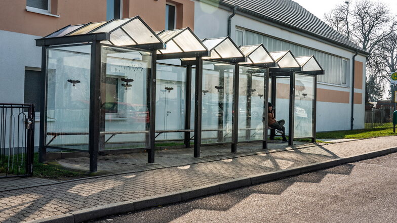 Gegenüber dem alten Buswartehaus an der Ernst-Thälmann-Straße entsteht ein weiteres. Das soll den Grundschülern mehr Sicherheit bieten.