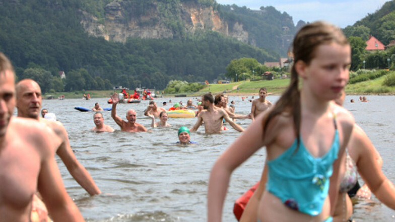 Am Samstag ist in der Sächsischen Schweiz endlich wieder großes Elbeschwimmen - für jedermann, jede Strecke und von Rettungsschwimmern abgesichert.