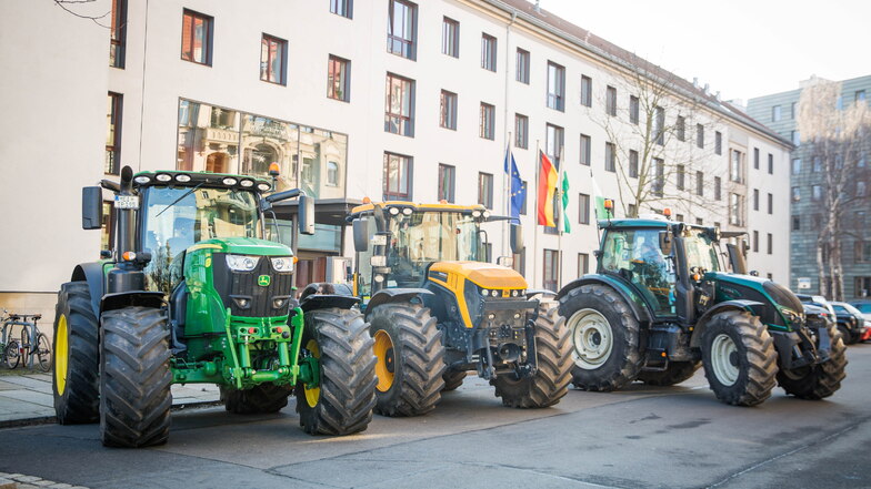 Treckerdemo in Dresden: Bauern fordern Mitsprache