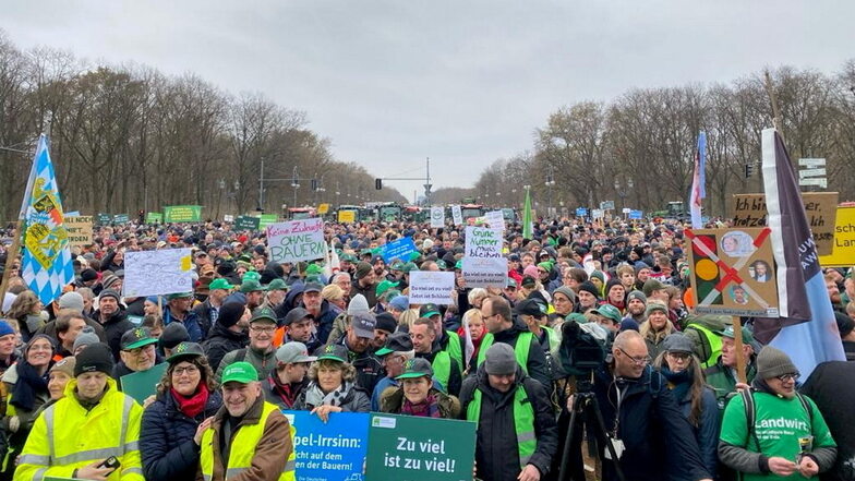 Unter den tausenden Landwirten, die in Berlin gegen die jüngsten Beschlüsse der Bundesregierung protestiert haben, waren auch zahlreiche Bauern aus der Region Döbeln.