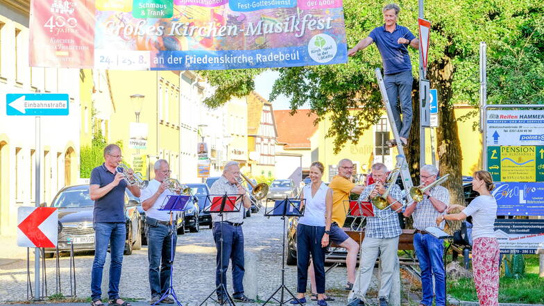 Am Montag gab es schonmal eine Einstimmung auf das Kirchen-Musikfest, das Ende August in Radebeul steigt.