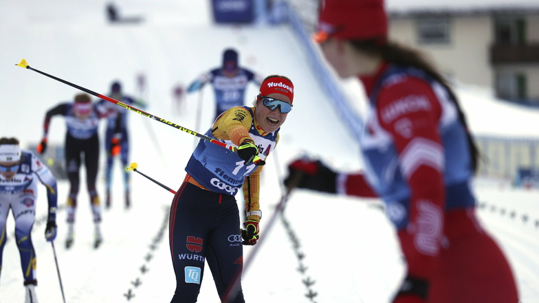 Holte bei der Tour de Ski erst drei Top-10-Plätze, um am Freitag in Val die Fiemme aufs Podest zu laufen: Langläuferin Katharina Hennig.