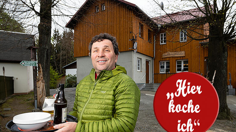 Eigentümer Arndt Rußig hat sich entschieden, an den Wochenenden an der Wachbergbaude einen Außer-Haus-Verkauf einzurichten