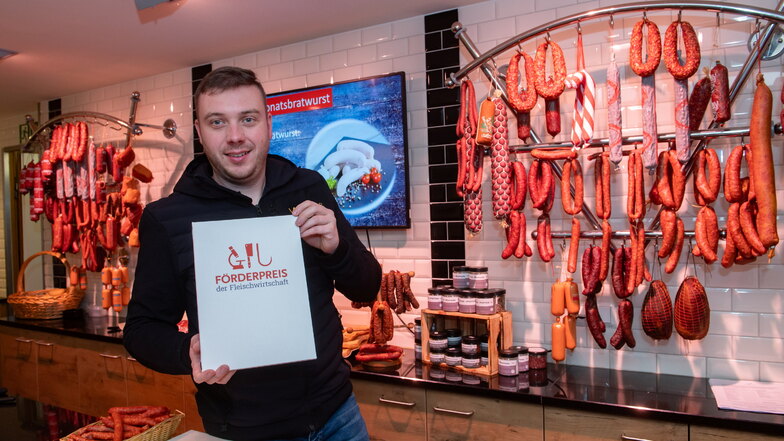 Fleischsommelier Christoph Schempp aus Tauscha-Anbau erhält den Förderpreis der Fleischwirtschaft.