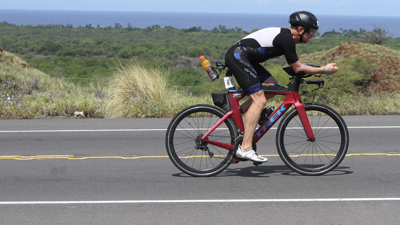 Triathlet Alexander Beer aus Dresden beim Ironman auf Hawaii.