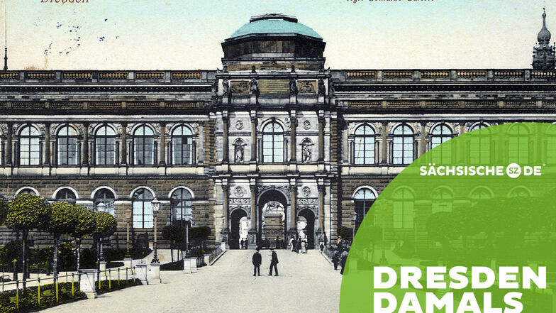 Die Dresdner Gemäldegalerie Alte Meister auf einer Postkarte um 1910.