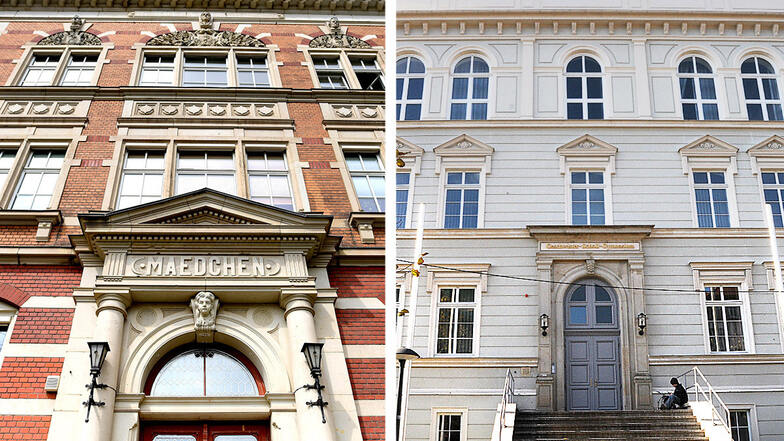 In den beiden Löbauer Schulen - links die Pestalozzi Oberschule, rechts das Gymnasium - lernen knapp 1.500 Schüler.