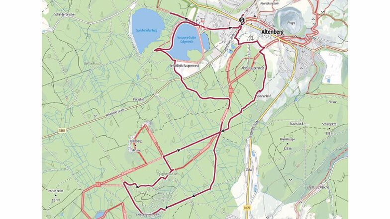 Route Biathlon-Wanderung