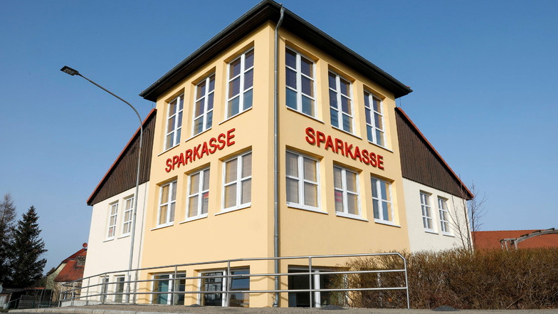 Die Sparkassenfiliale in Olbersdorf.