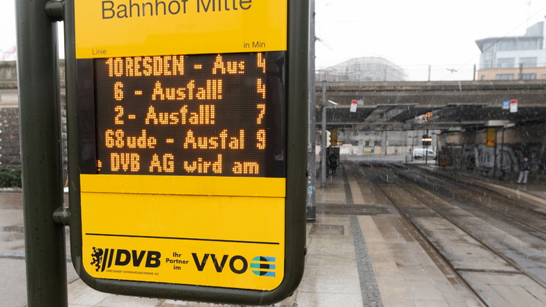 In Dresden wird seit dem Samstagmorgen wieder gestreikt, viele Buslinien fallen aus.