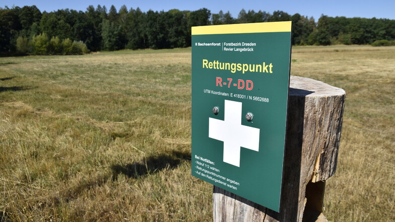 Was bedeuten die "Rettungspunkte" in der Dresdner Heide?