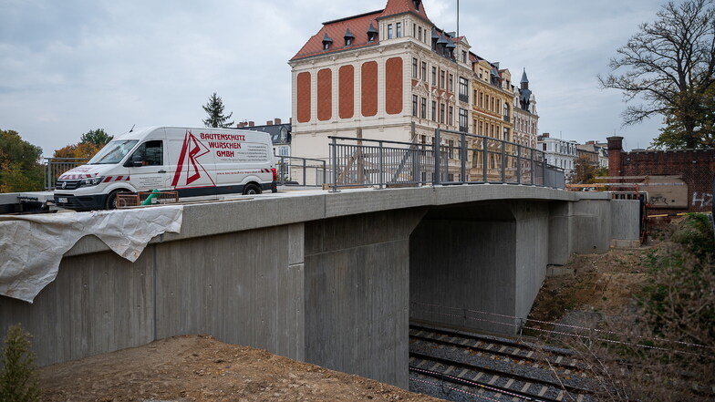 Die Blockhausbrücke in Görlitz ist noch immer eine Baustelle.