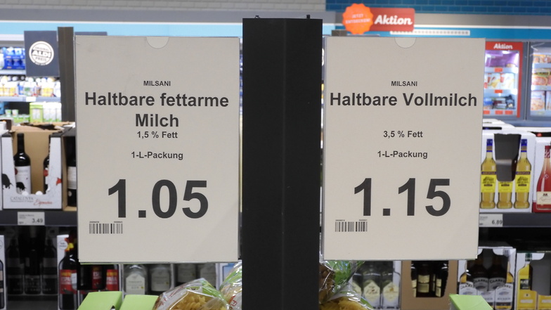 Die Lebensmittelpreise in Sachsen sind gestiegen, der Milchpreis ist auf einem Rekordstand.