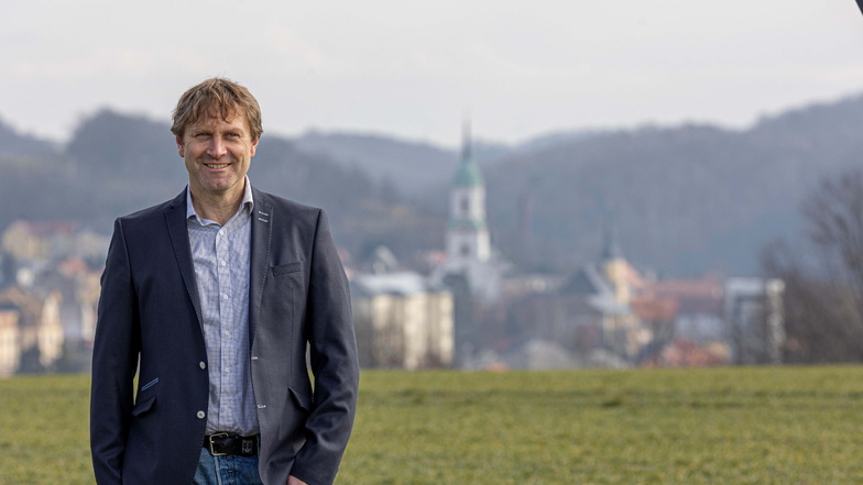 Tischlermeister Ruben Grimme aus Niederforst möchte Bürgermeister in Roßwein werden.
