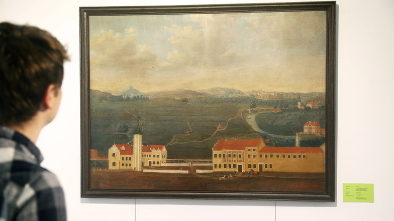 Eine der historischen Riesa-Ansichten im Stadtmuseum. Der Museumsverein bittet anlässlich eines Jubiläums um Anregungen und Mithilfe für stadtgeschichtliche Recherchen.