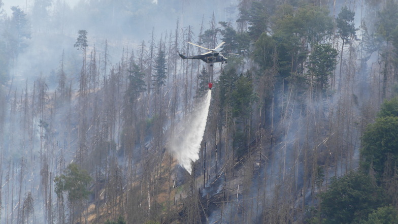 Sächsische Schweiz: Das lernt die fliegende Polizei aus dem Waldbrand 2022