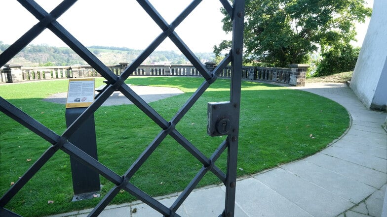 Das Rondell am Burgberg in Meißen. Hier musste ein Pärchen ausharren, bis es befreit wurde.