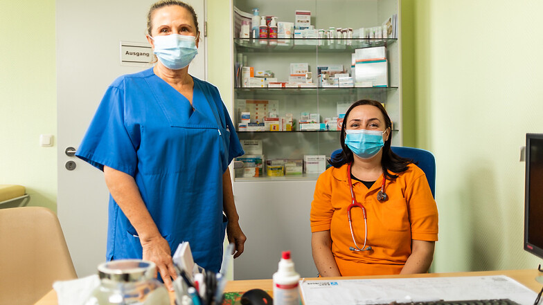 Dr. Petra Jesche (links) leitete die Kinderklinik am Krankenhaus, Stefanie Schieber die Pädiatrie-Praxis des Klinikums-MVZ.