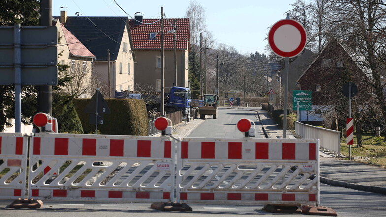 Straße durch Gersdorf gesperrt