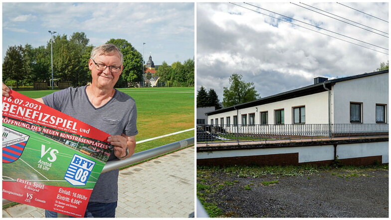 Seit 2021 hat Steinigtwolmsdorf einen neuen Kunstrasenplatz. Gerd Pradel, Chef des örtlichen Sportvereins, freute sich damals auf die Einweihung. Eine Begegnungsstätte für Senioren gibt es noch nicht. Platz dafür wäre im Gebäude des Bauhofs.