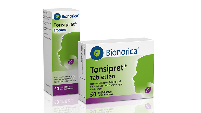 Tonsipret von Bionorica hilft bei Halsschmerzen.