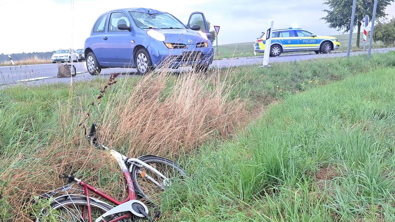 Großharthau: Radfahrer bei Unfall auf der B6 verletzt