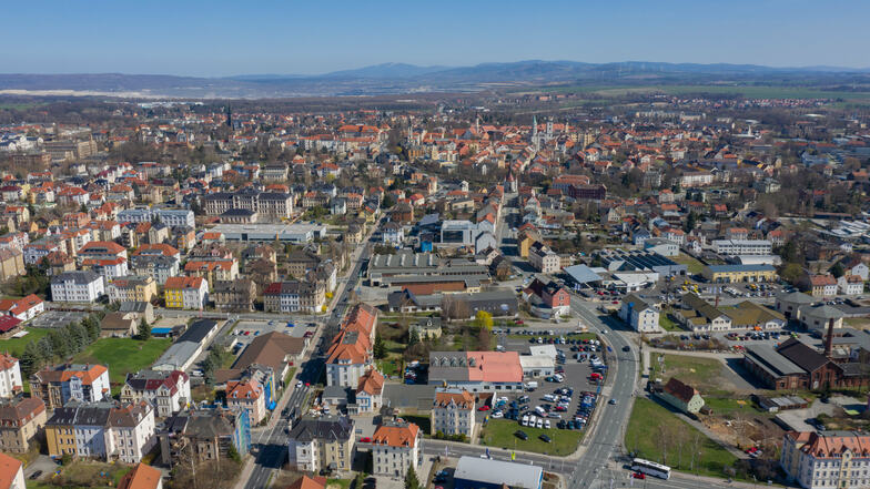 Ein Blick auf Zittau. Das Luftbild entstand 2019.