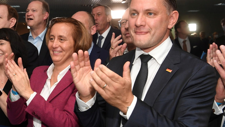 Bundessprecher Tino Chrupalla gewinnt sein Direktmandat in Görlitz klar.