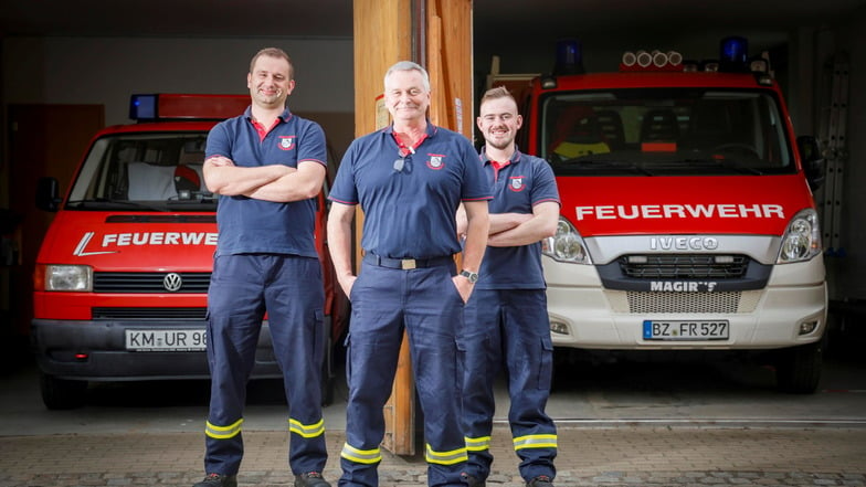 Die Drei von der Feuerwehr Friedersdorf