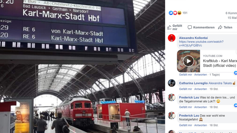 Von Leipzig ist ein Regionalexpress wieder nach Karl-Marx-Stadt gefahren.