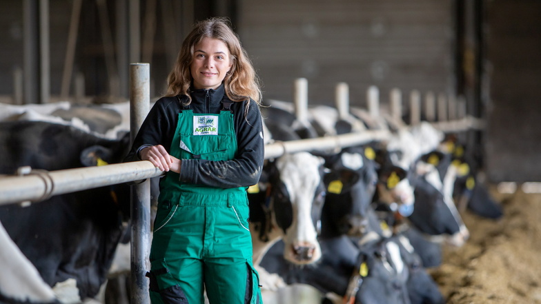 Anne-Sophie Jentho ist die neue Herdenmanagerin in den Rinderställen der Jänkendorfer Agrar GmbH in Ödernitz.