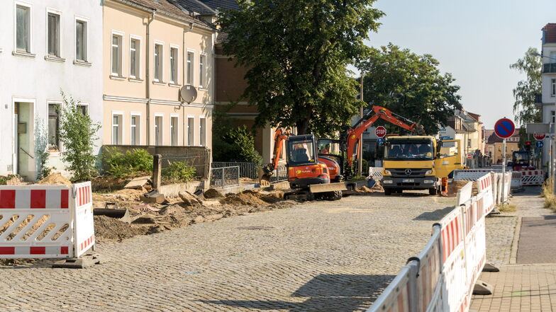 An der Pausitzer Straße wird seit dieser Woche wieder gearbeitet.