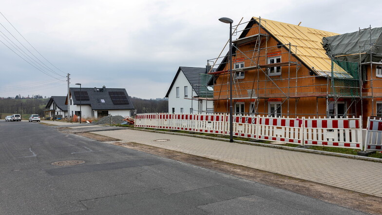 Am Schäferberg in Kreischa entsteht ein neues Wohngebiet.