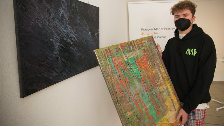 Robby Hänel hofft, dass seine Ausstellung bald öffnen kann. Zu sehen sind die Werke in der Galerie an der Schlossstraße.