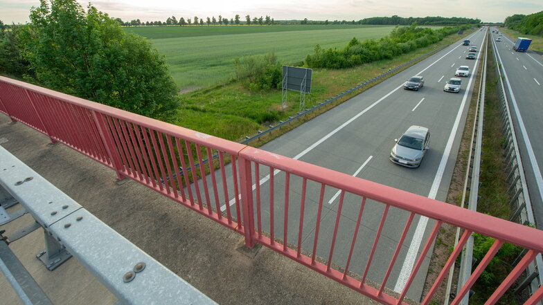Die A13 zwischen Liega und Schönfeld.